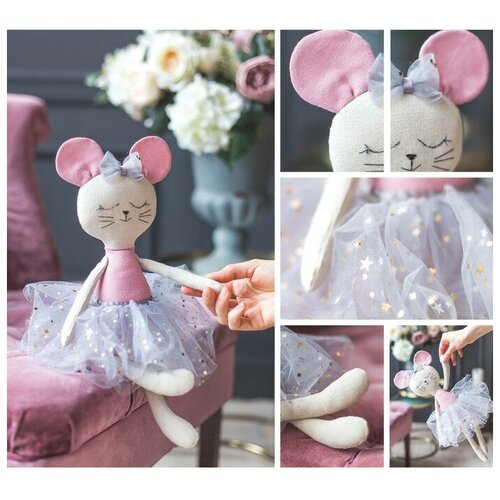 фото Мягкая игрушка «мышка жанин», набор для шитья, 18 × 22 × 2 см нет бренда