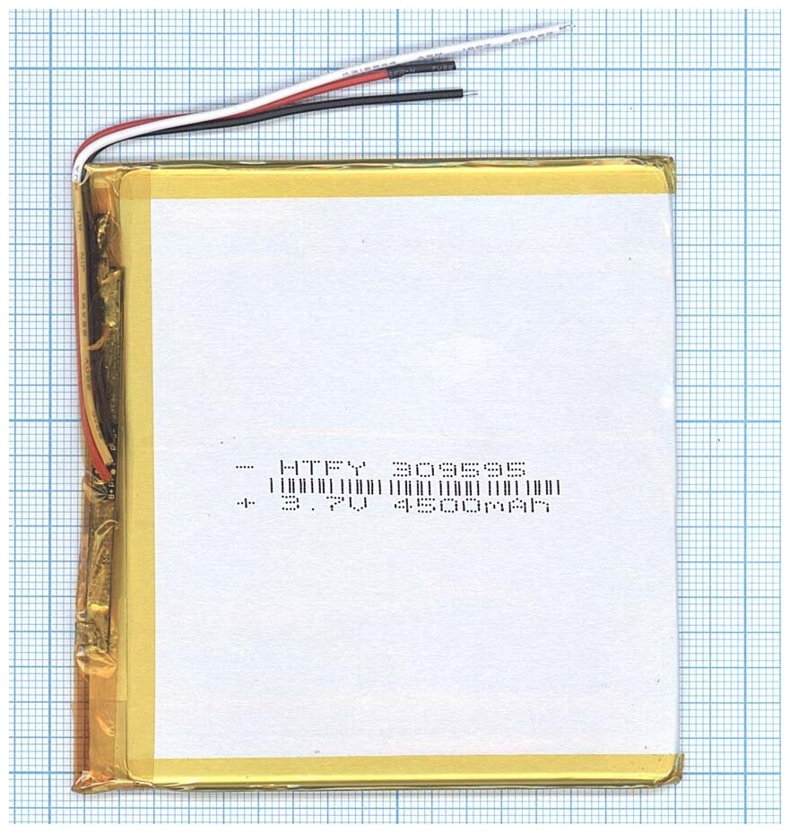 Аккумулятор Li-Pol (батарея) 3*95*95мм 3pin 3.7V/4500mAh