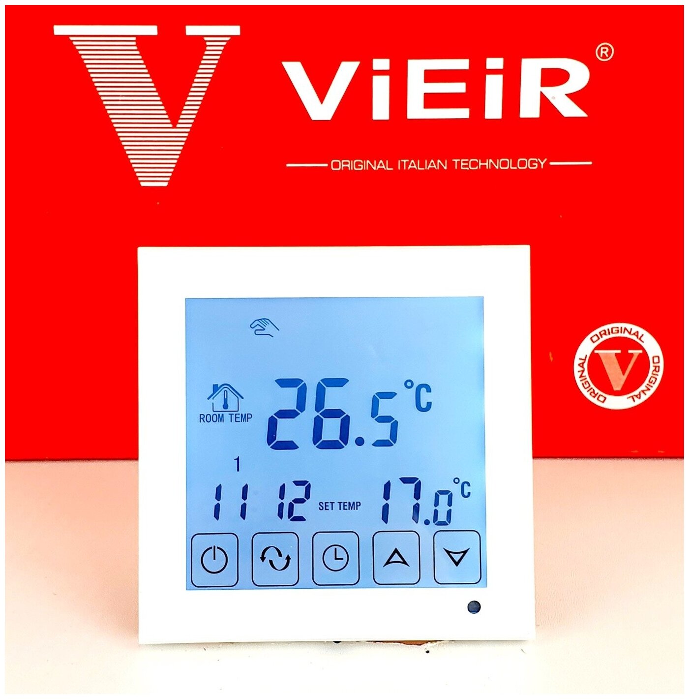 Комнатный термостат 16А/3500Вт с встроенным датчиком температуры ITALIAN TECHNOLOGY для теплого пола / котла отопления