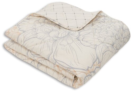 Одеяло Guten Morgen стеганое с хлопковым наполнителем, 200 x 220 см, бежевый