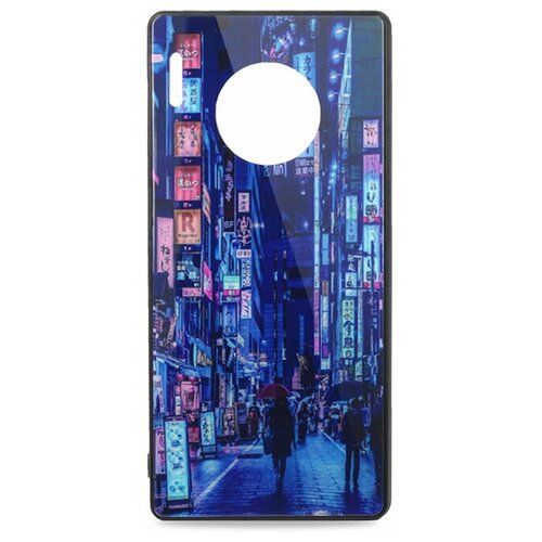 фото Чехол для huawei mate 30 pro force print glass (city) pastila