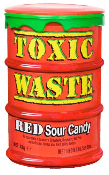 Самые кислые конфеты в мире toxic waste леденцы кислинка 1 шт — фото 1