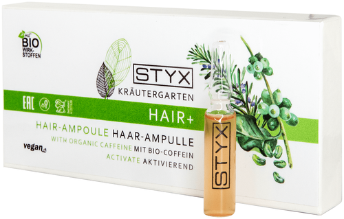 STYX Ampullen Moisturizing Complex Ампулы для волос с био - кофеином, 10*2 мл.