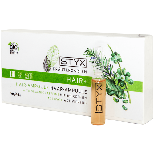 STYX Ampullen Moisturizing Complex Ампулы для волос с био - кофеином, 10*2 мл.