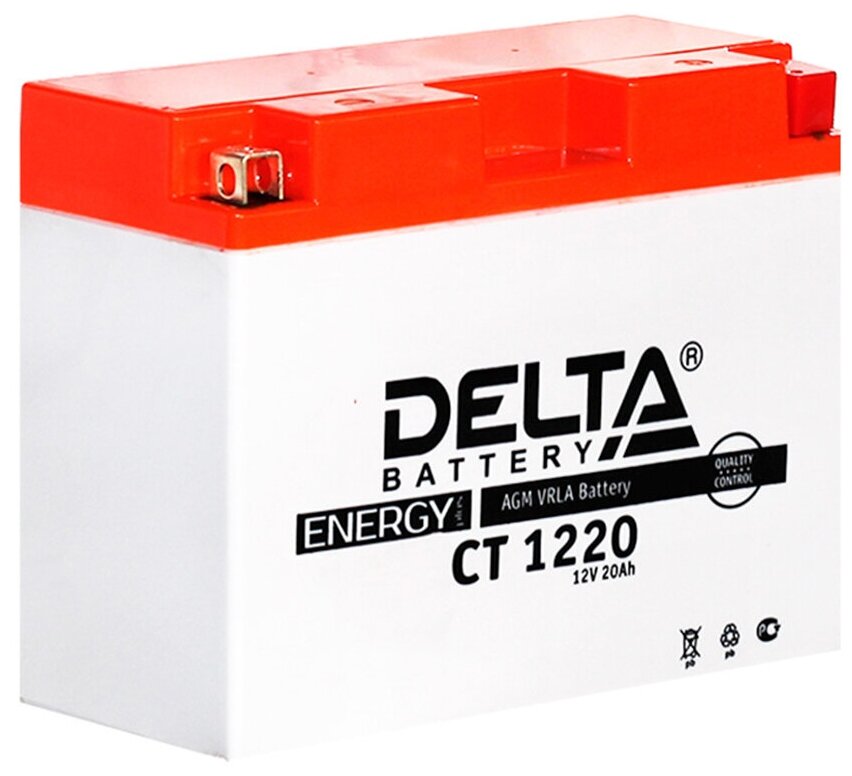 Аккумулятор 12V - 20 А/ч "Delta CT" (YTX24HL-BS) (CT 1220)