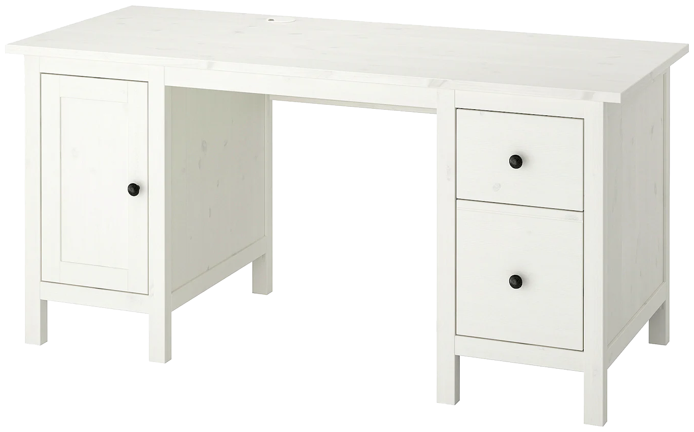 HEMNES хемнэс письменный стол 155x65 см белая морилка