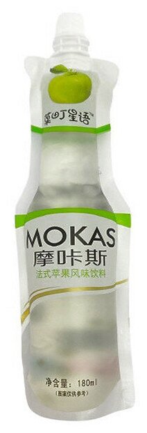 Напиток Mokas с кусочками желе Яблоко, 180 мл - фотография № 2