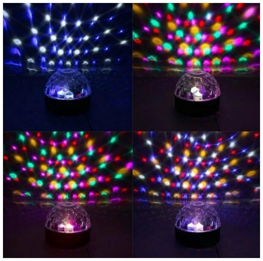 Светодиодный Диско-шар (дискошар) с блютуз, MP3 плеером и пультом. LED RGB Magic Ball Light BlueTooth - фотография № 12