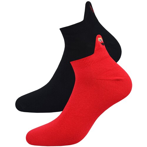 Носки MELLE, 2 пары, 2 уп., размер Unica (40-45), черный, красный