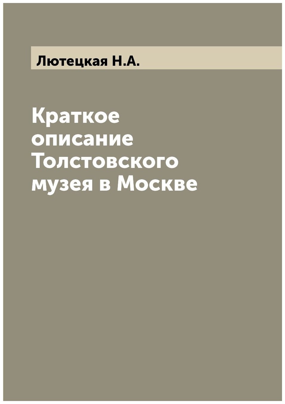 Краткое описание Толстовского музея в Москве