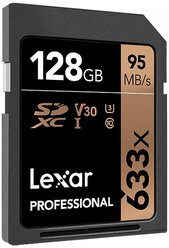 Карта памяти 128Gb - Lexar Professional SDXC UHS-I LSD128CB633