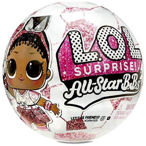 lol surprise 118527 mga mega suprise box 25 сюрпризов Кукла-сюрприз L.O.L. Surprise All-Star B.B.s Sports Series 3 Soccer Team, 7.6 см, 572671 разноцветный