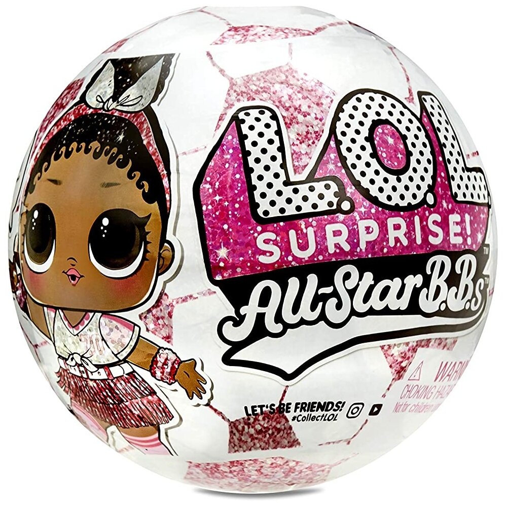 Кукла-сюрприз L.O.L. Surprise All-Star B.B.s Sports Series 3 Soccer Team, 7.6 см, 572671 разноцветный