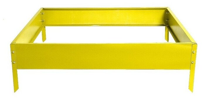 Greengo Клумба оцинкованная, 100 × 100 × 15 см, жёлтая, Greengo - фотография № 1
