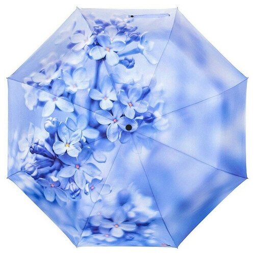Зонт RainLab, автомат, 3 сложения, купол 96 см, 8 спиц, для женщин, голубой