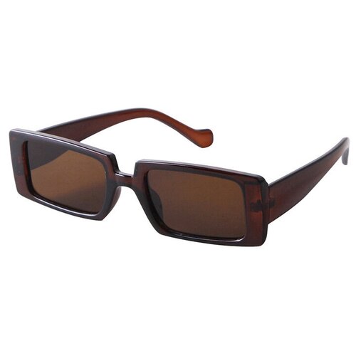 фото Солнцезащитные очки s00039, прямоугольные, оправа: пластик, с защитой от уф, поляризационные, зеркальные, коричневый banttax