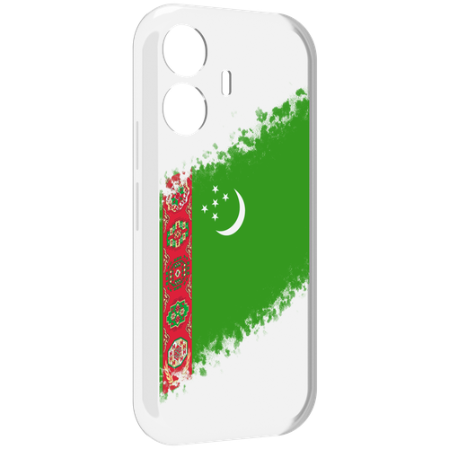 Чехол MyPads флаг герб Туркменистан-1 для Vivo Y77E / Vivo iQOO Z6 Lite задняя-панель-накладка-бампер