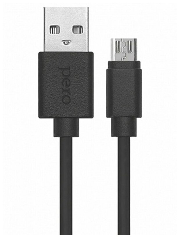 Кабель PERO DC-03 micro-USB, 2А, 2м, черный