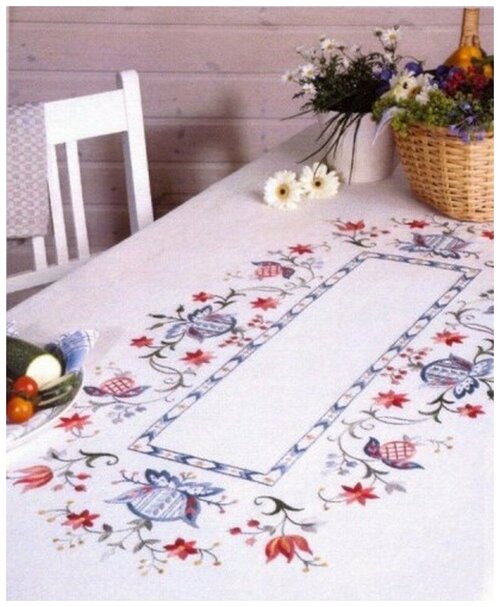 Набор для вышивания Anchor: скатерть Folklore Tablecloth 140*240см, MEZ, 9240000-07132