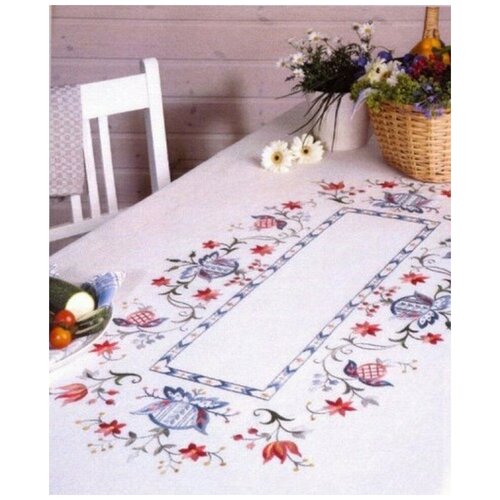 Набор для вышивания Anchor: скатерть Folklore Tablecloth 140*240см, MEZ, 9240000-07132 simple striped tablecloth cotton linen tablecloth fabric dust cloth coffee table cloth tablecloth for rectangular table ok