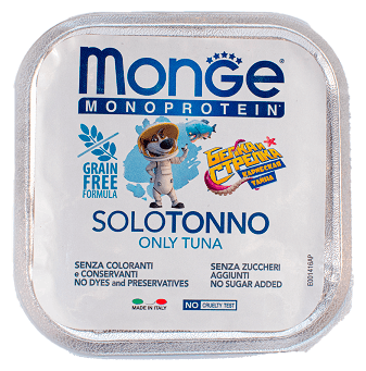 Monge Dog Monoprotein Solo B S консервы для собак паштет из тунца 150г (2 шт)