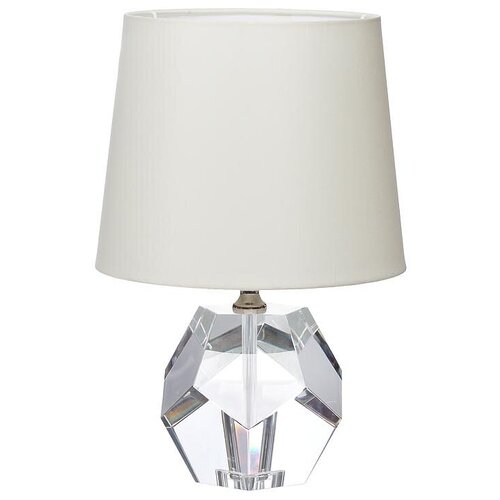 фото Garda decor лампа настольная хрустальная с кремовым плафоном