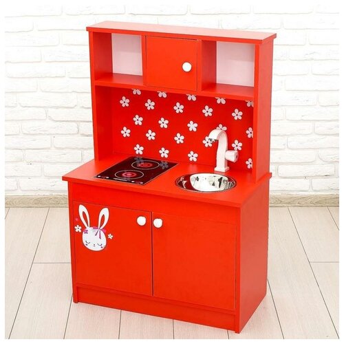ZABIAKA Игровая мебель «Кухонный гарнитур: Зайка», цвет красный