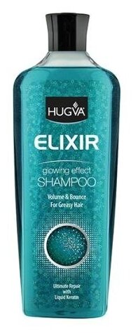 Шампунь HUGVA Elixir Glowing для жирных волос 600 мл