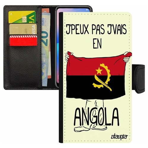 фото Чехол книжка на смартфон iphone 8, "еду в анголу" страна туризм utaupia