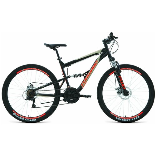 Велосипед горный двухподвес FORWARD RAPTOR 20 disc 275 16 черныйкрасный RBKW1F17E008 2021 г 2159000₽