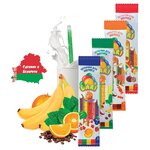 Трубочки для молока LARI ягодный микс/ экзотик/ ириска барбариска/ радужный микс, 4 упаковки по 5 трубочек - изображение