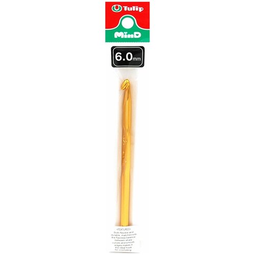 Крючок для рукоделия Tulip Mind, TA-0029e, золотистый, 6 мм крючок для вязания mind 5мм tulip ta 0027e