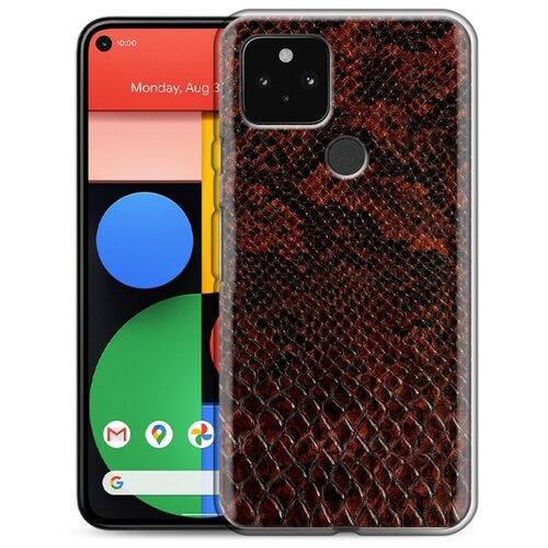 фото Дизайнерский силиконовый чехол для google pixel 5 кожа змей 100gadgets