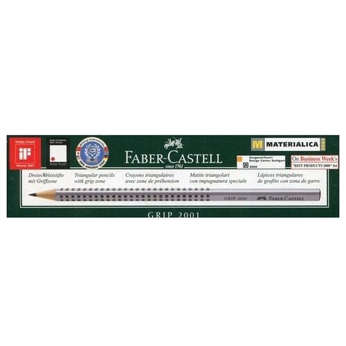 faber castell набор карандашей чернографитных grip 2001 b 12 шт 117001 517054 серый 12 шт Faber-Castell Набор карандашей чернографитных GRIP 2001 2B, 12 шт (117002) 12 шт.