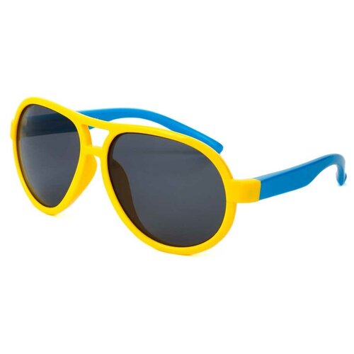 Солнцезащитные очки Keluona, авиаторы, оправа: пластик, гибкая оправа/дужки, поляризационные, желтый