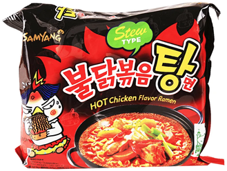 Лапша быстрого приготовления Samyang Hot Chicken Flavor Stew Type (3шт по 140 гр)