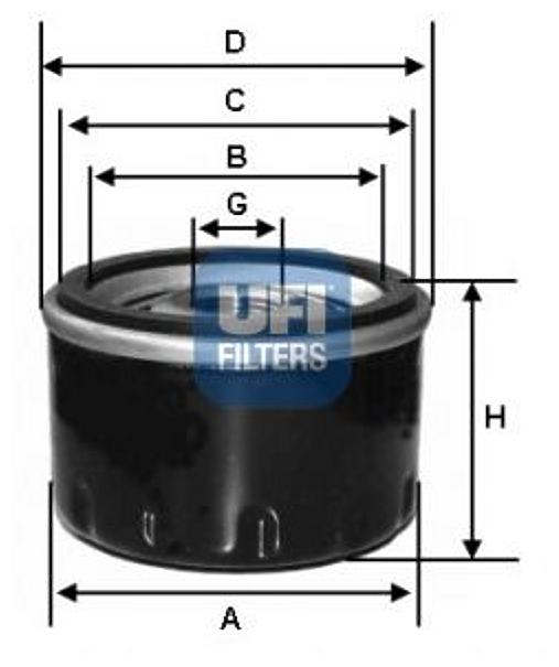 UFI 2313100 23.131.00_фильтр масл.!\ Alfa 147/156/166 3.2 V6 02>, Fiat Uno 1.3D 83-92