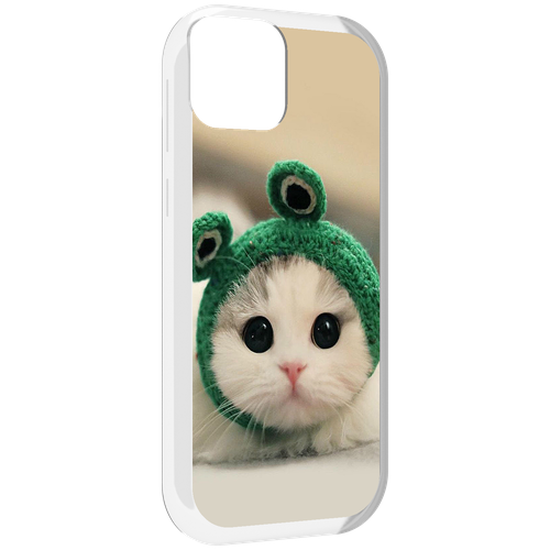 Чехол MyPads кот-лягушка детский для UleFone Note 6 / Note 6T / Note 6P задняя-панель-накладка-бампер