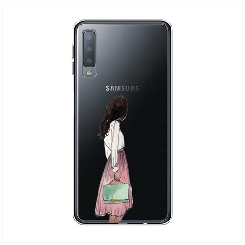 фото Силиконовый чехол "девушка в розовой юбке" на samsung galaxy a7 2018 / самсунг галакси а7 2018 case place