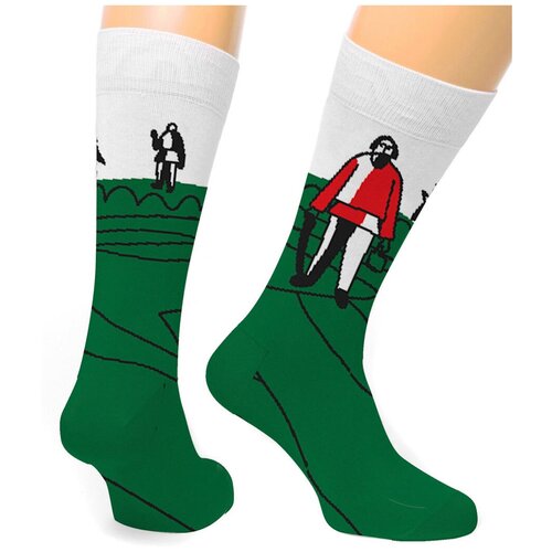 Носки St. Friday, размер 38-41 , красный, зеленый, белый носки st friday размер 38 41 коричневый красный зеленый