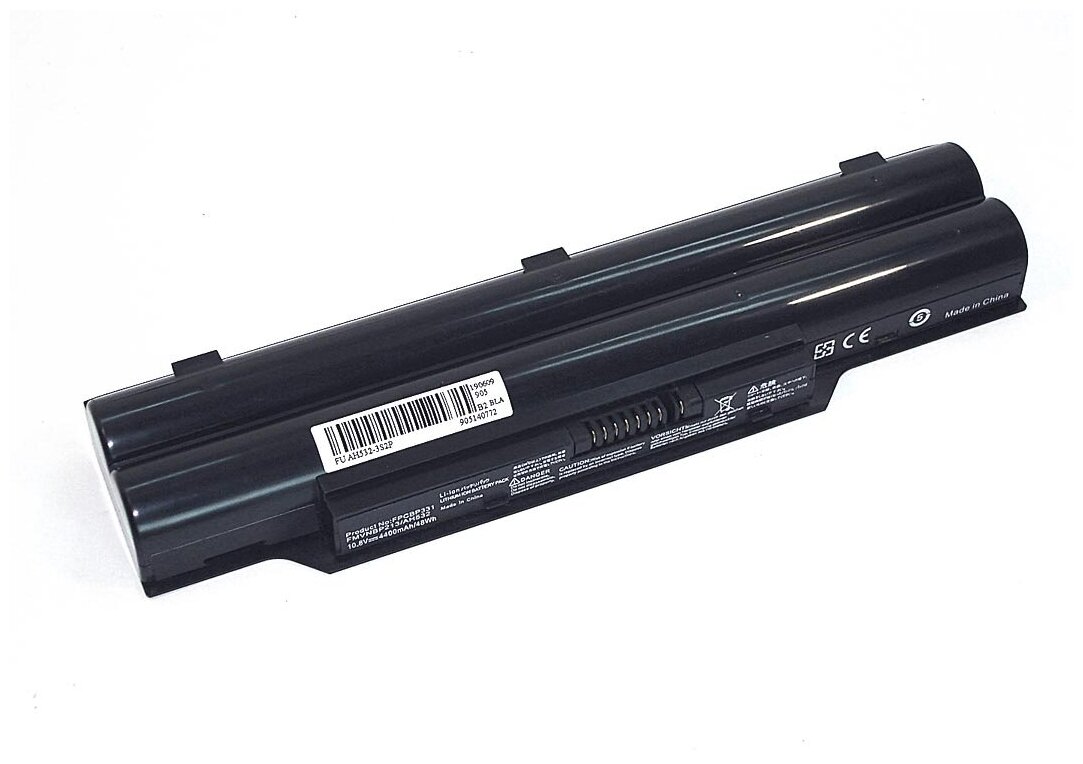 Аккумуляторная батарея для ноутбука Fujitsu LifeBook A532 10.8V 5200mAh AH532-3S2P OEM черная
