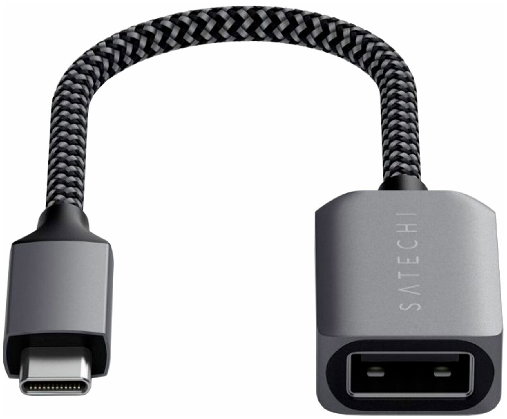 Кабель-адаптер Satechi USB-C to USB 3.0 Цвет серый космос.