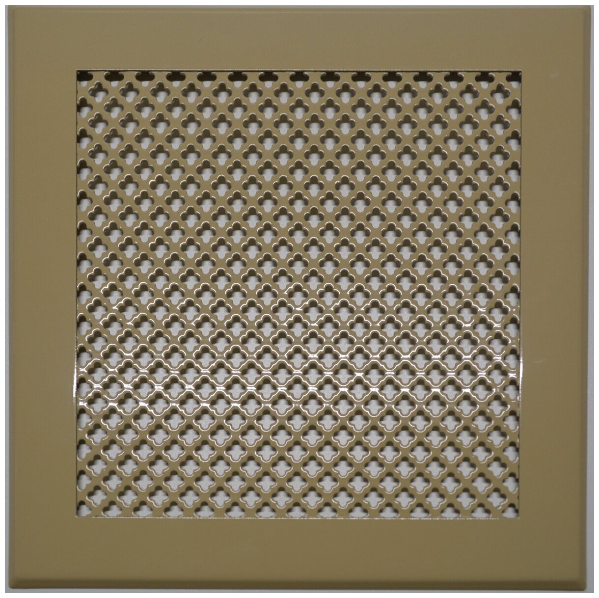 Вентиляционная решетка металлическая на магнитах 150х150мм, тип перфорации мелкий цветок, бежевый RAL-1001