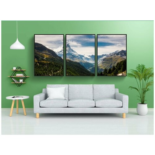 фото Набор модулных постеров для интерьера "маттерхорн, церматт, швейцария" 60x90 см. в тубусе, без рамки lotsprints