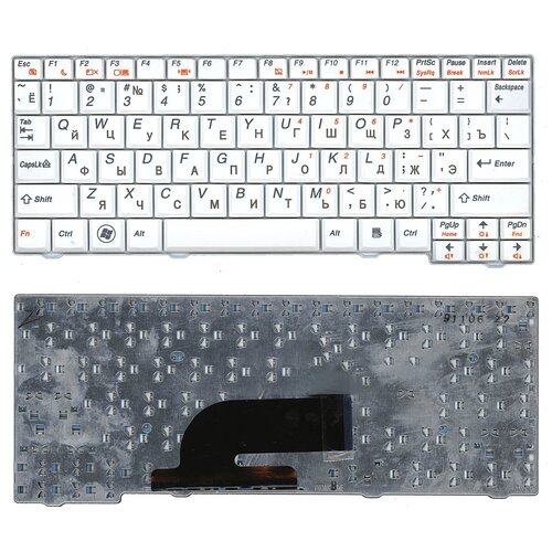 Клавиатура для ноутбука Lenovo IdeaPad S10-2, S10-3C белая клавиатура для ноутбука lenovo ideapad s10 2 s10 3c черная