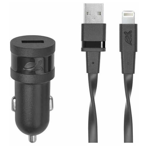 Автомобильное ЗУ Rivacase (1 USB / 1 A) с кабелем Mfi Lightning VA4215 BD2 RU