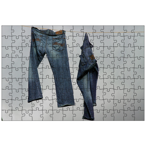 фото Магнитный пазл 27x18см."брюки, одежда, джинсы" на холодильник lotsprints