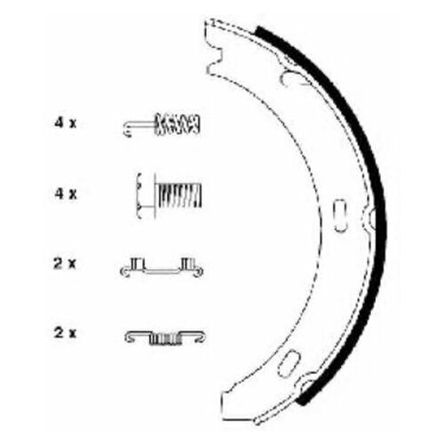 Комплект колодкок стояночного тормоза Textar 91032800 для Mercedes 190 (W201) W201, A-CLASS W168,W169, B-CLASS W245, CABRIOLET A124 A124,