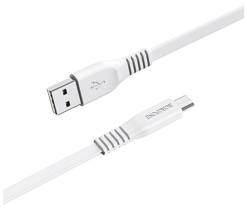 Кабель USB BOROFONE BX23 Wide, USB - MicroUSB, 2.4А, 1 м, белый