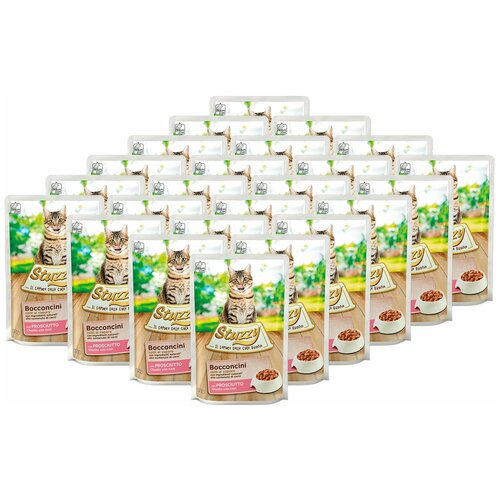 STUZZY BOCCONCINI для взрослых кошек с ветчиной в соусе (85 гр х 24 шт)